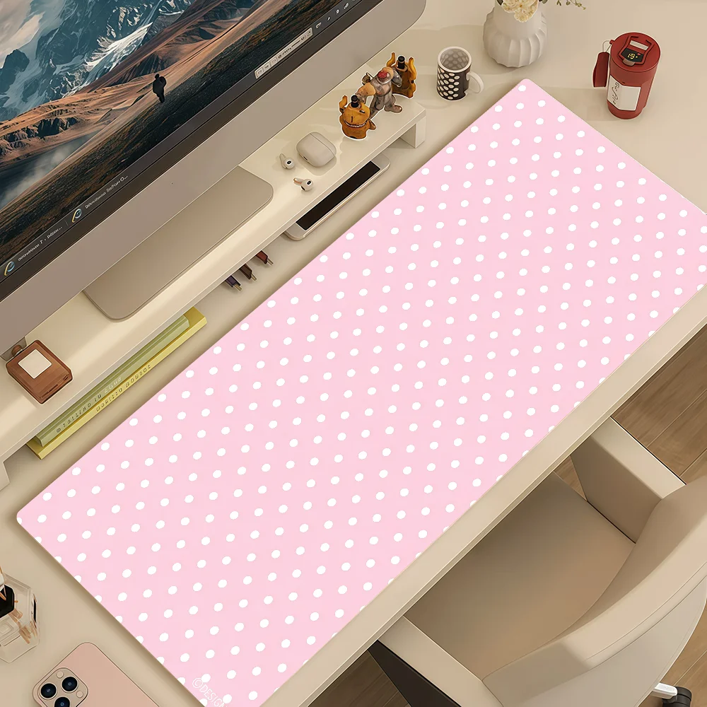 마우스 핑크 패드 마우스패드 논슬립 록엣지 도트 오피스 - Yellow Desk Setup 리뷰 및 가격