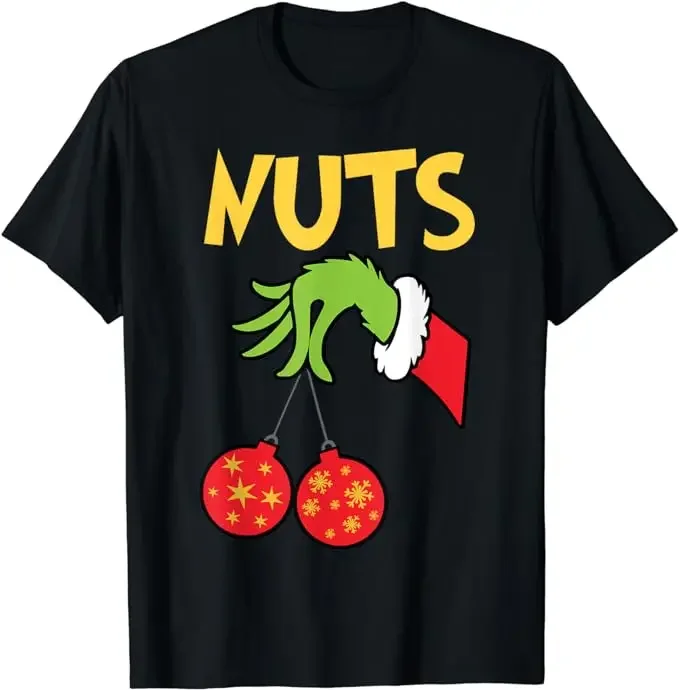 Gifts Xmas Costume Pajama Outfit Husband Wife Tops Chest Nuts Matching Chestnuts Funny Christmas Couples Nuts T-Shirt