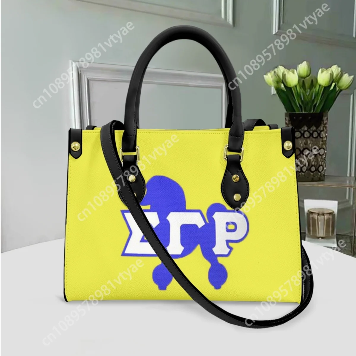 Brand Designer Sigma Gamma Rho Pattern Trendy Casual Messenger Bag Top Handle Shoulder New Daily Street Trend Hand Bags Gift