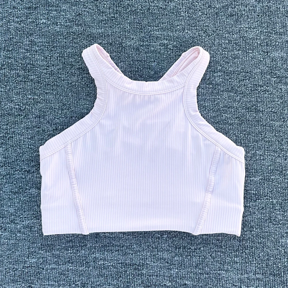 Women Yoga Bra Tank Tops for Fitness Naked Feel Sport Ribbed Bra Gym Vest Women Camisole Workout Underwear Sportswear Outfit