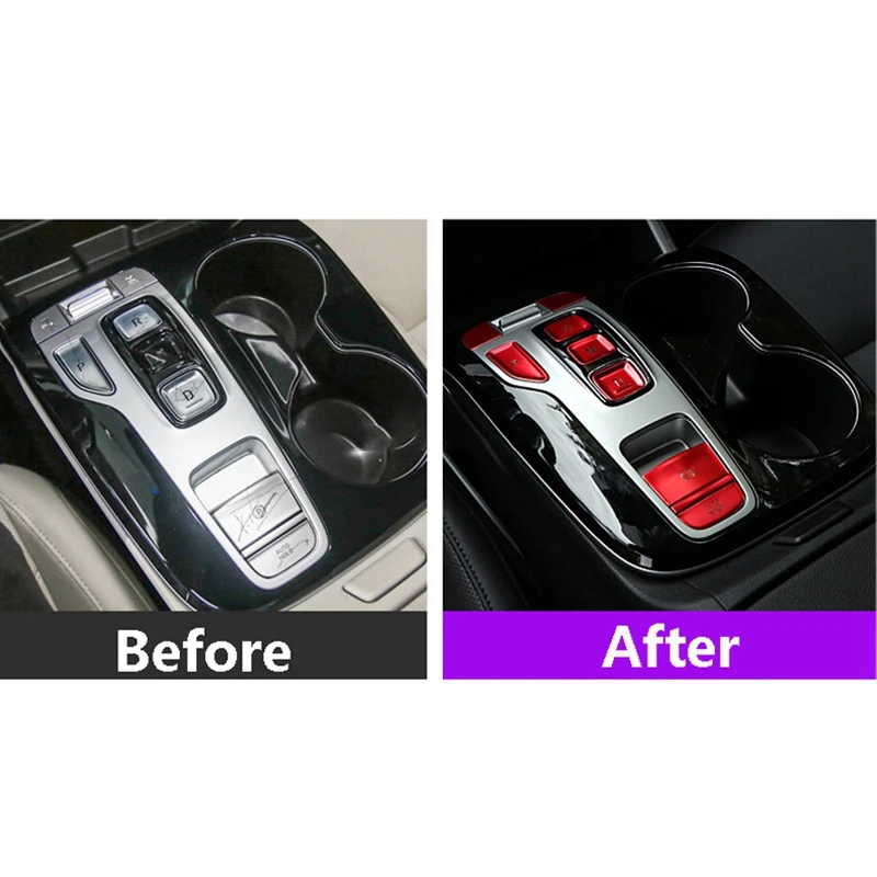 A95E-Car Shift Panel Button Sticker Central Control Panel Button Decoration Cover For Hyundai Tucson 2021 2022