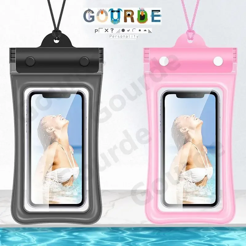 

Gourd Three Fold Thickening IPX8 Waterproof Mobile Phone Case Swiming Touchable Lanyard for iPhone 17 /16/15/14/13/12/11 Pro Max