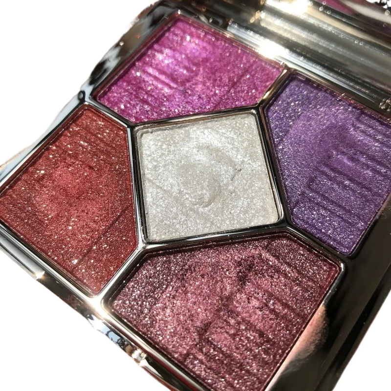 

New flash purple black bear eyeshadow Winnie the Pooh pearl matte flash to the end multi-color eyeshadow disc 2025 glitter