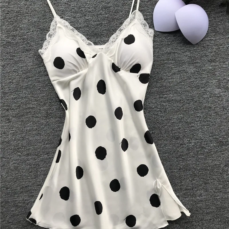 

Ночная рубашка с лямкой на бретельках, женская тонкая стильная летняя сексуальная ночная рубашка из ледяного шелка, женское шелковое домашнее платье из чистого шелка, домашняя одежда