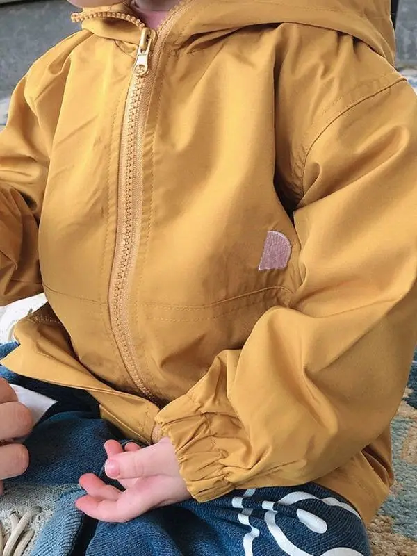 

Good Home Japanese Sle Children's Long Sve Hooded Zipper irt Autumn New Arrival Boys' Windbreaker Outerwear Youth Faion