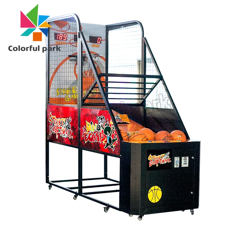 Indoor dual player hoops basketball arcade simulator game machine