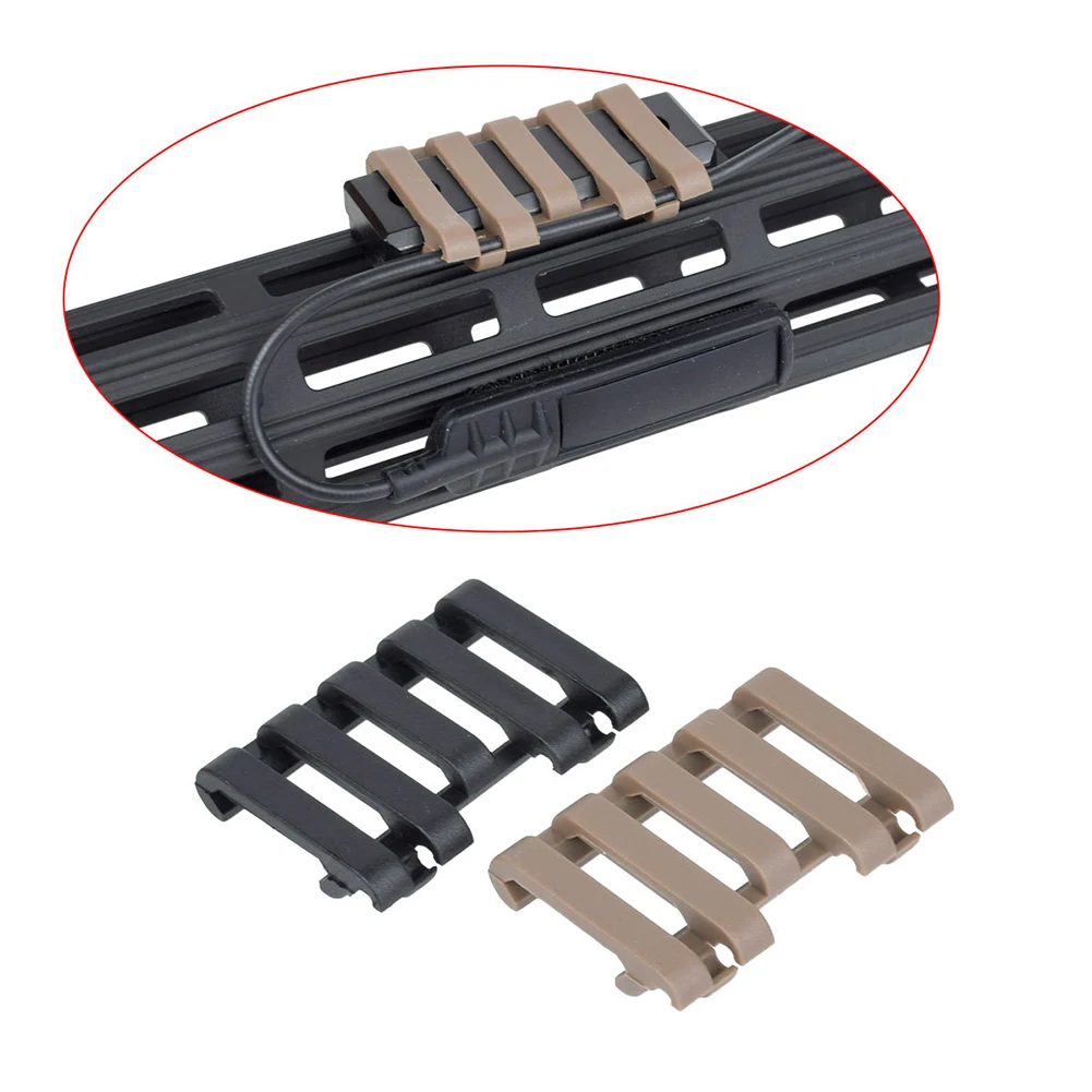 Tactical Rail Cover M600 Wire Holder Airsoft Hunting Rifle Accessories 5 Slot Rat Tail Clamp For 20MM Guide Rail