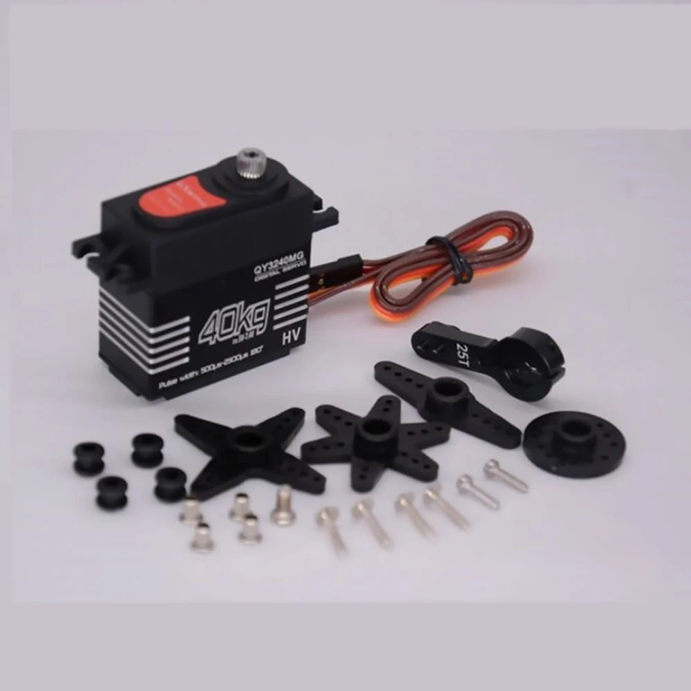 40KG Digital Servo Waterproof Large Torque Metal Gear 180° with 25T Servo Arm Digital Servo Kit for 1/8 1/10 RC Car RC Robot - view 6