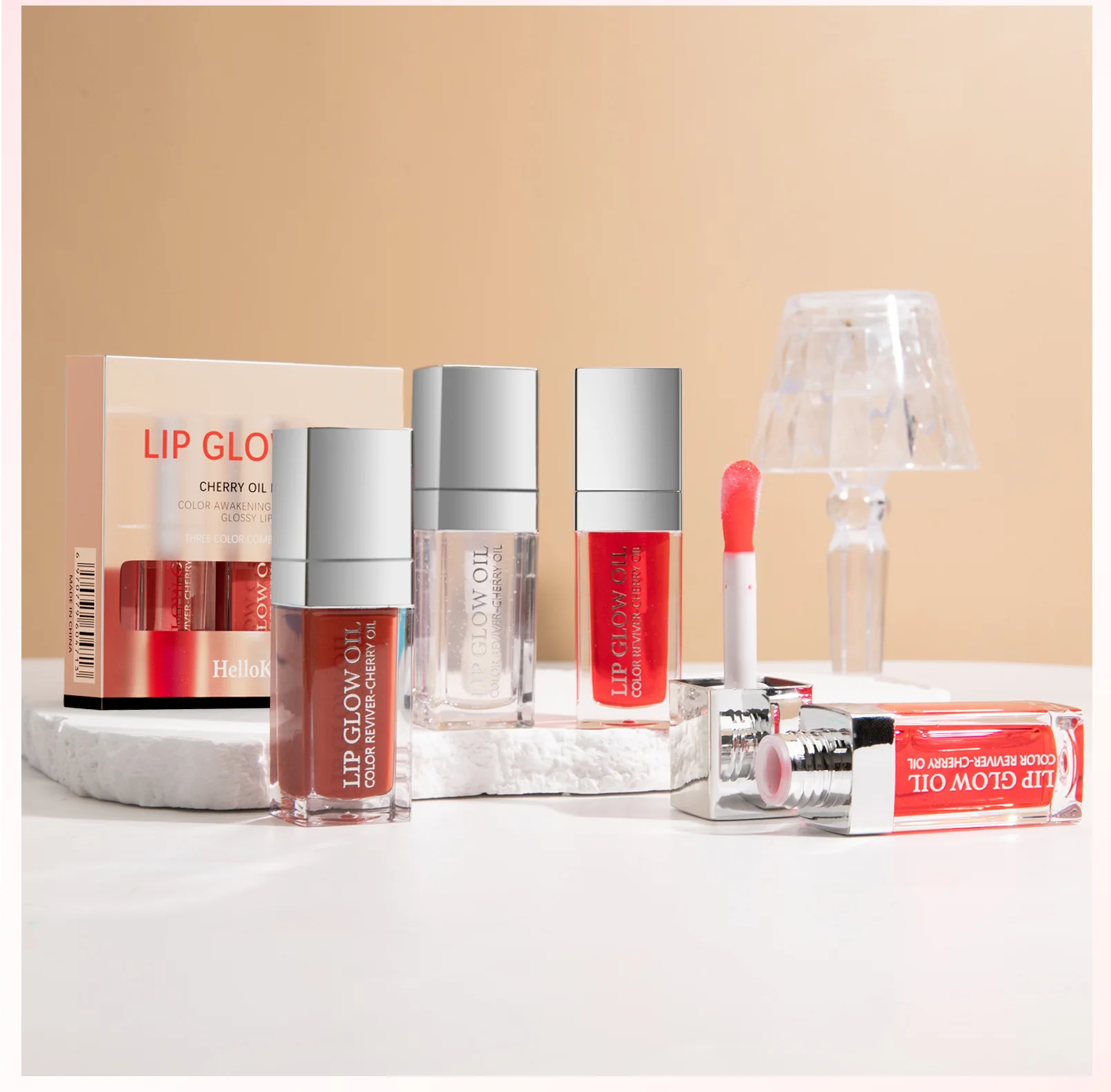Hellokiss Hydrating Lip Gloss Oil Moisturizing Shine Lip Care with Long-Lasting Color & Nourishing Formula for Glossy Lips