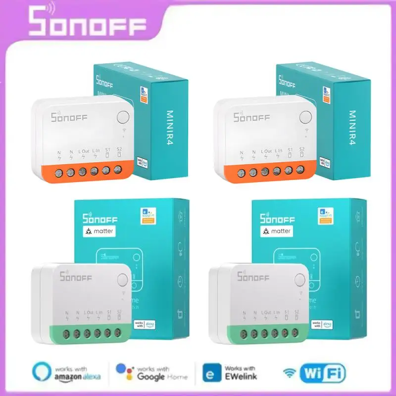 SONOFF MINIR4M Matter MINIR4 Wifi Smart Switch Mini Home Automation Module Local Connection For Alexa Google Home SmartThings