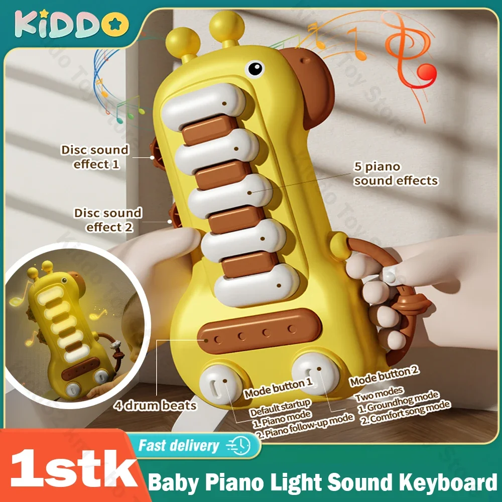 

Baby Piano Toys Kids Rotating Music Piano Keyboard with Light Sound Musical Toys for Toddlers Early Educational Music Toy Gifts