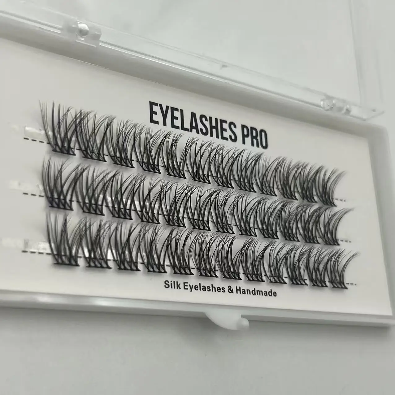 2A  DIY Hand Made Eyelash Extension Segmented Flase Lashes Dramatic Lash Bundles Soft Ribbon Strip Eyelashes Makeup Lash