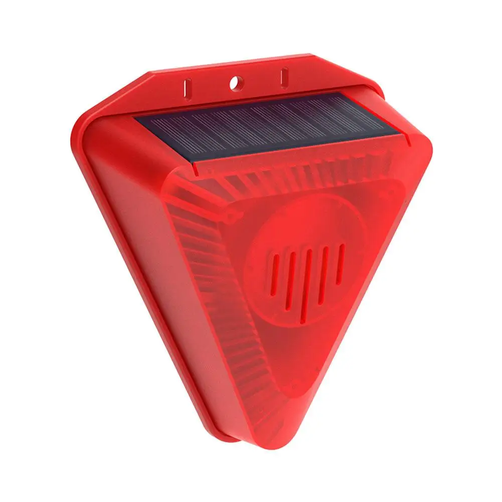 Luz de alarma con Sensor Solar, alarma repelente de animales, sirena, luz estroboscópica IP65 para Villa, granja, patio, jardín, Carage, cobertizo, seguridad Ala O2N6