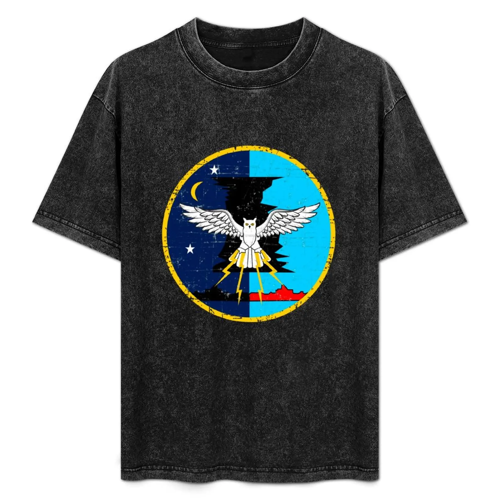 VMF - 513 Flying Nightmares USMC Attack Squadron Roundel Patch - Grunge Style T-Shirt anime quick drying t shirts for men cotton