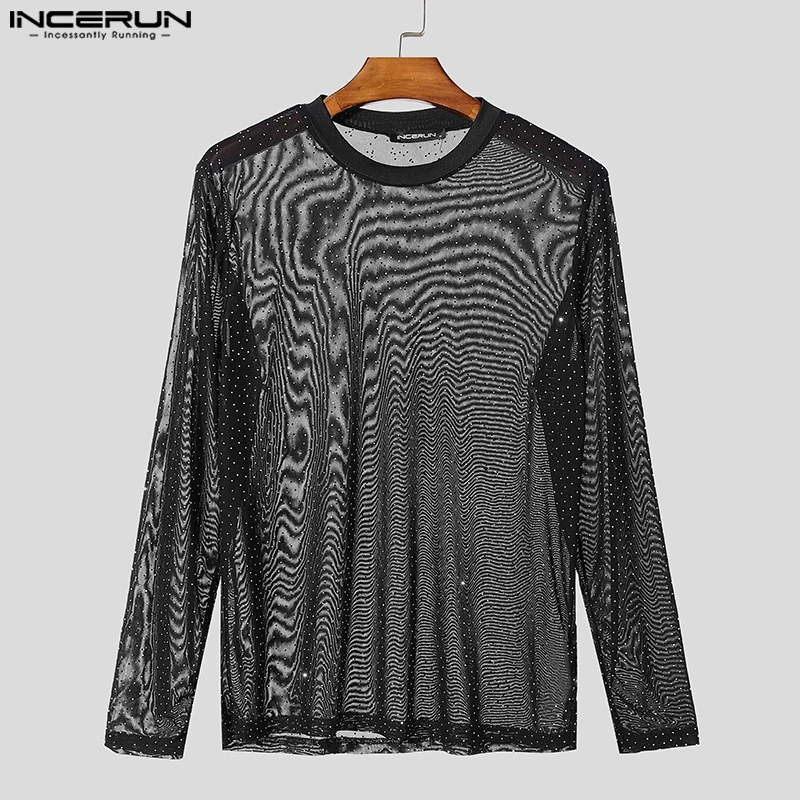 2025 INCERUN الرجال س الرقبة بسيطة محبوك تي شيرت عادية تركيب جيد فلاش تصميم Camiseta وسيم النمط الأمريكي بلوزات أنيقة