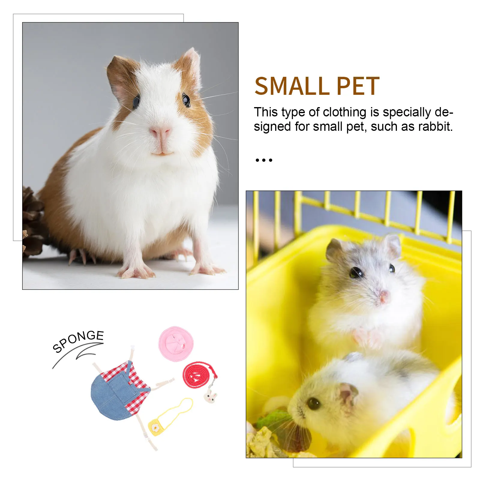 

Pet Rabbit Clothing Clothes Accessories for Rabbits Outdoor Outfits Bunny Cotton Apparel Costume Child
