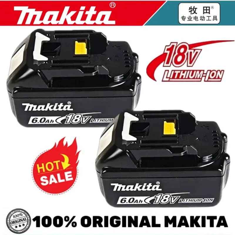 100% Original Makita 18V 3.0/5.0/6.0Ah Li-Ion Battery For Makita BL1830 BL1815 BL1860 BL1840 Replacement Power Tool Battery