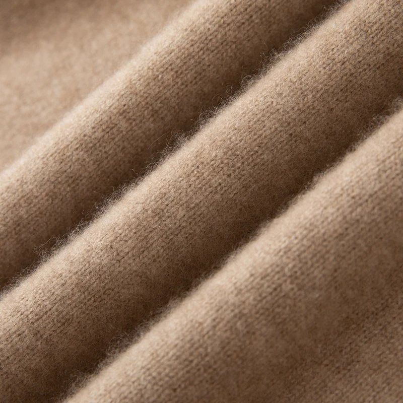 Luxury Men's Clothing Semi High Neck Version With Zipper Pullover Autumn Winter Business 100% Cashmere Bottom Sweater Casual Top