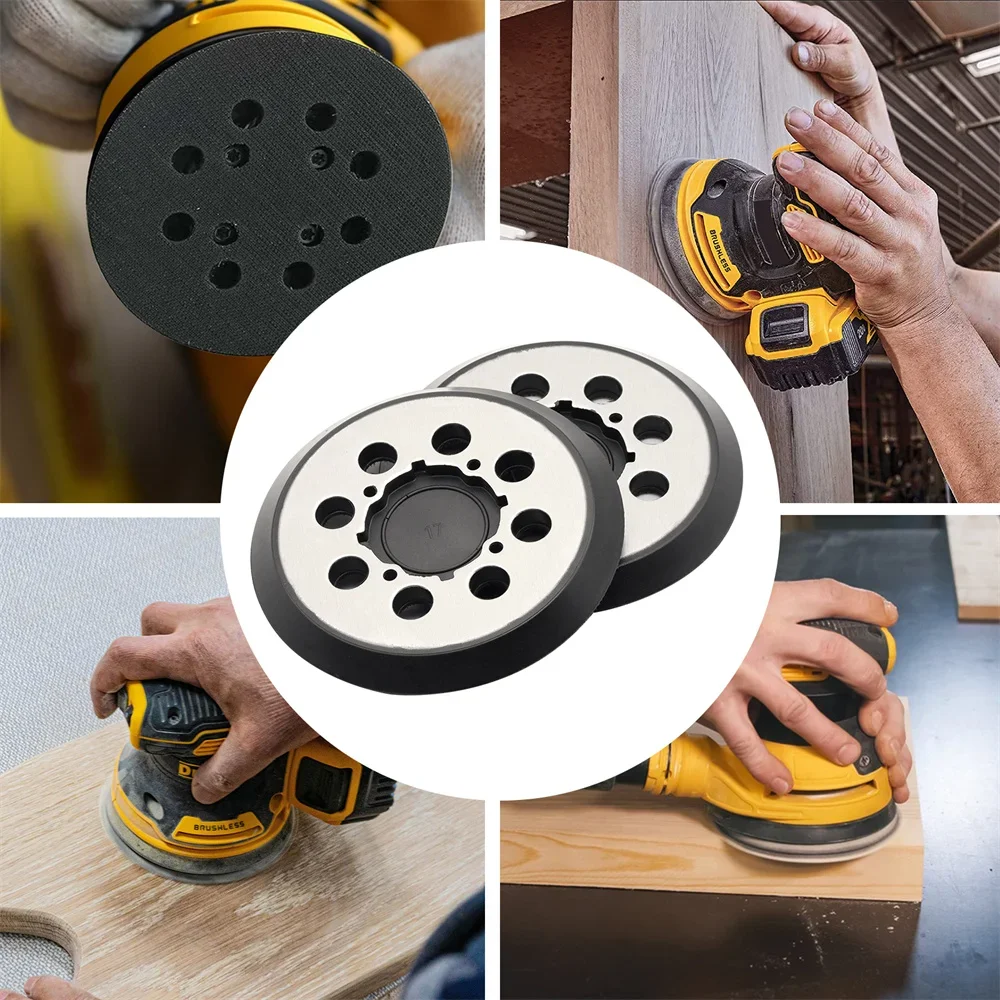 عالية الجودة 5 بوصة 8 حفرة أدوات جلخ هوك وحلقة الصنفرة القرص عشوائي المدار ساندر ألواح التلميع