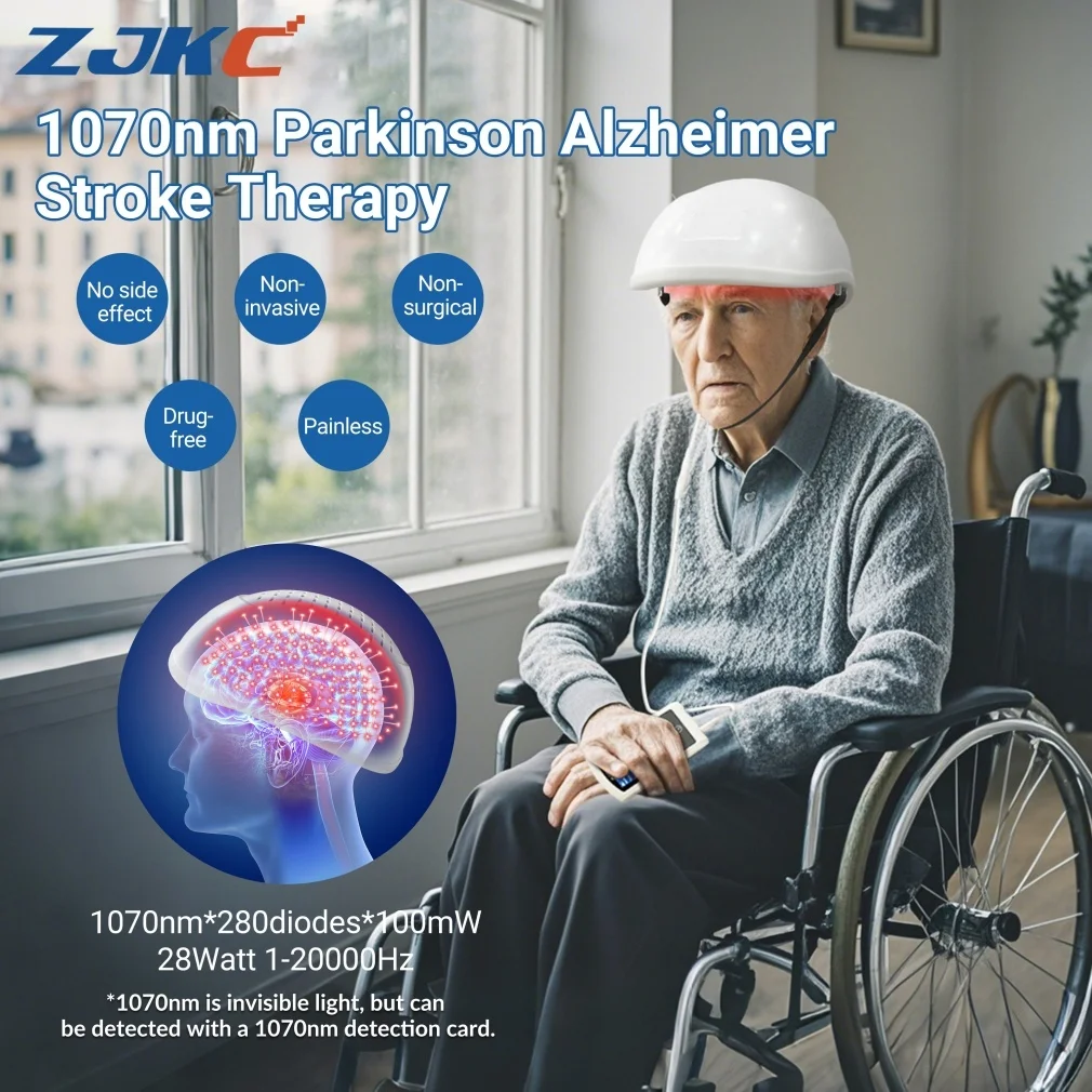 Brain Photobiomodulation Therapy Infrared Light Therapy for Deep Brain Stimulation for Depression and Anxiety 1070nm Helmet