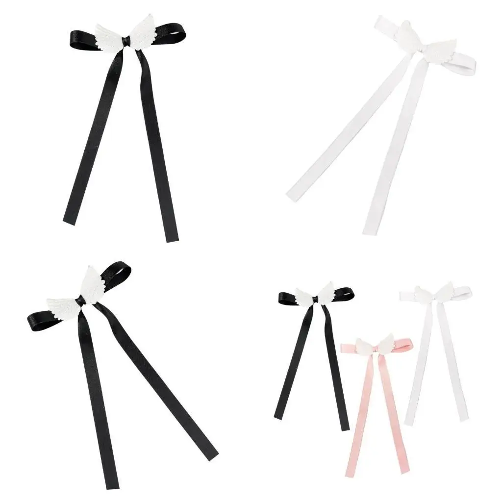 

652F Wing Flat Clip Hairpin 2000s Balletcore Trend for Bunches Girl Headwear