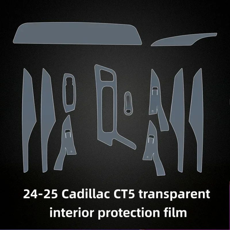 For 24-25 Cadillac CT5 screen center console gear shifter interior car modification paint surface transparent protective film 2