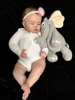 BZDOLL Realistic 60cm Sleeping Baby Reborn Doll with 3D-painting Skin, Soft Silicone Newborn Bebe Alive Kid Play House