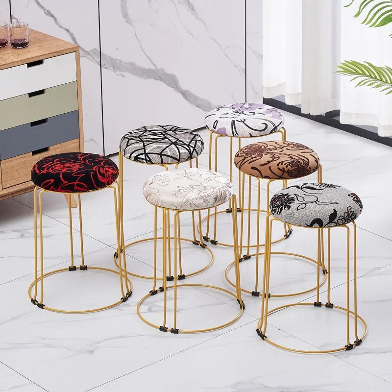 Simple Table Chair Restaurant Furniture Floor Metal Stool Nordic Chairs Small Banquet Industrial Meuble Salon Round Stackable