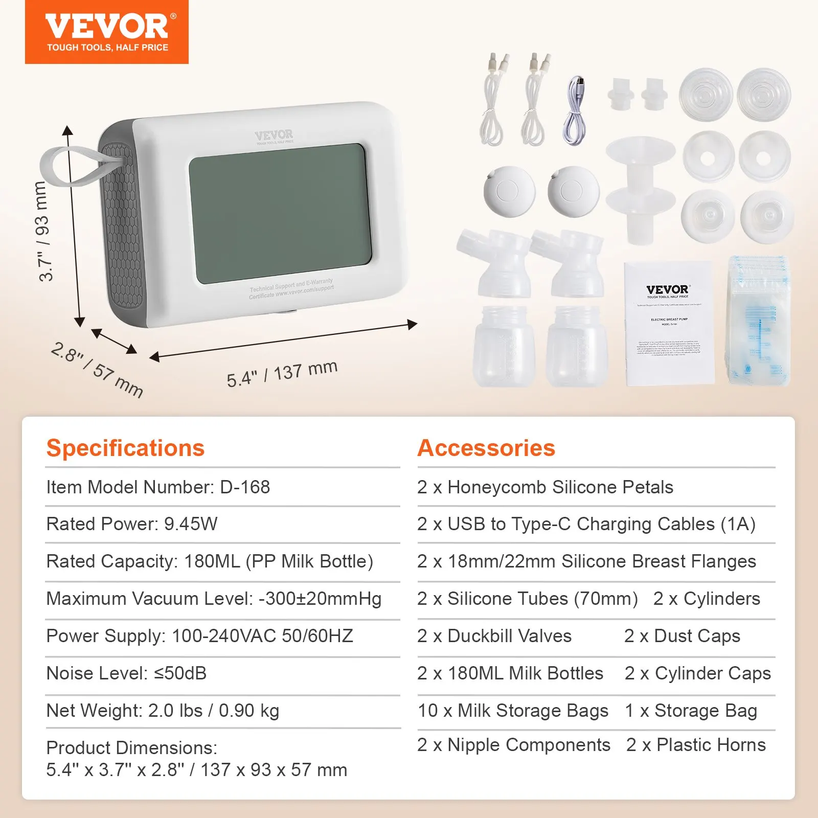 Breast Pump, Single Double Adjustable Electric Breast Pumps, 4 Modes Reciprocating Piston Pumps, 4000mAH Anti-Backflow