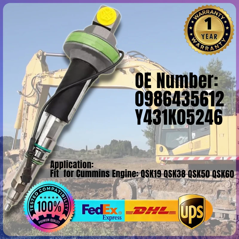 

Высококачественная топливная форсунка 0986435612 Y431K05246 для дизельных двигателей Cummins QSK19 QSK38 QSK50 QSK60