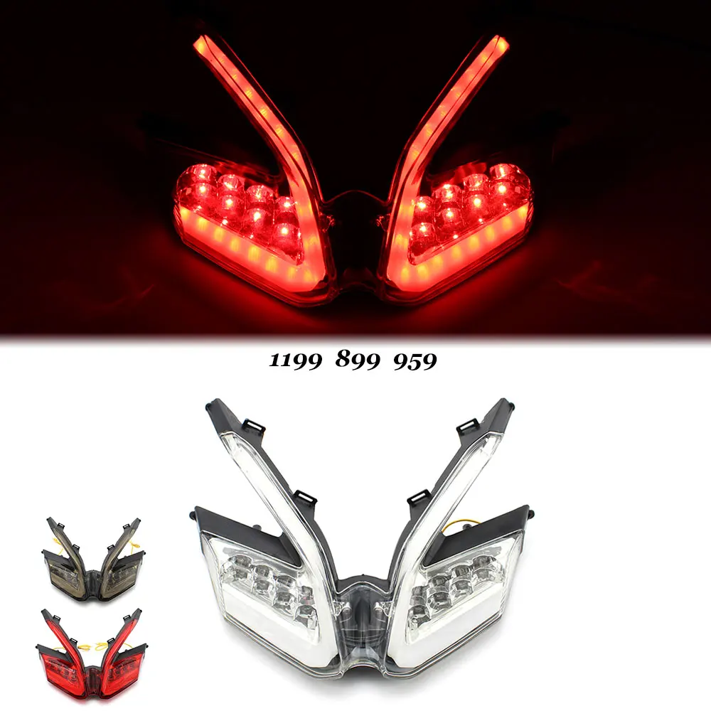 

For DUCATI 899 959 1199 S R 1299 Panigale LED Tail Light Turn Signal Driving Brake Light Rear Taillight Integrated Accessories