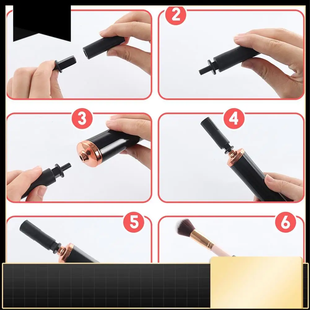 

Электрическая машина для чистки кистей для макияжа, сушилка для чистки кистей для макияжа, вращающаяся на 360° костюм для косметических кистей всех размеров - Durable-N