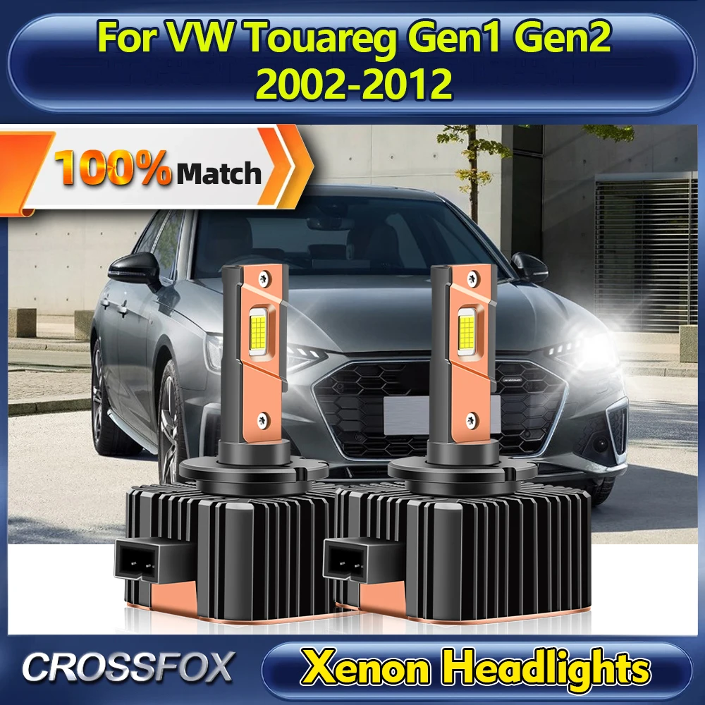 

D1S Canbus LED Headlight 30000LM Plug&Play Car Xenon HID Lamps 6000K 12V For VW Touareg Gen1 Gen2 2002-2008 2009 2010 2011 2012