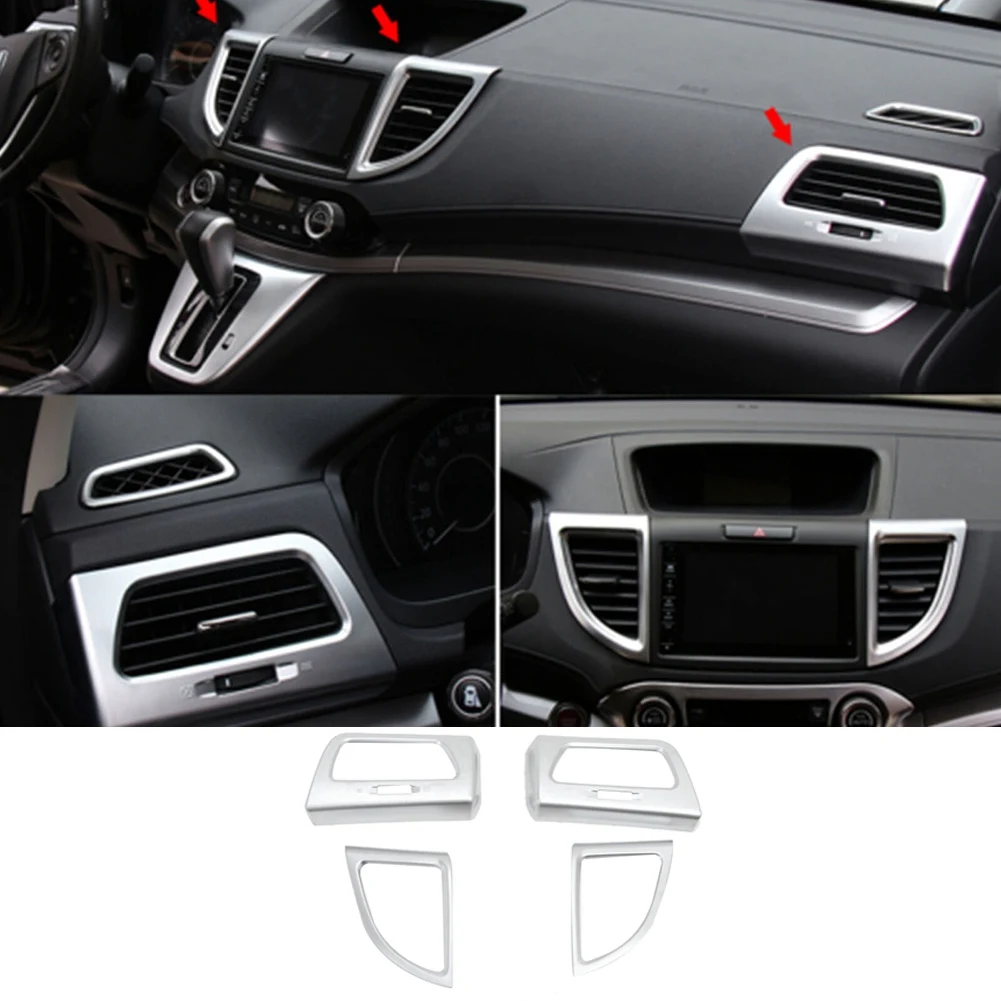 

Highly Recommended.4Pcs ABS Chrome Car Air Outlet Trim Cover for Honda CRV/CR-V 12-16