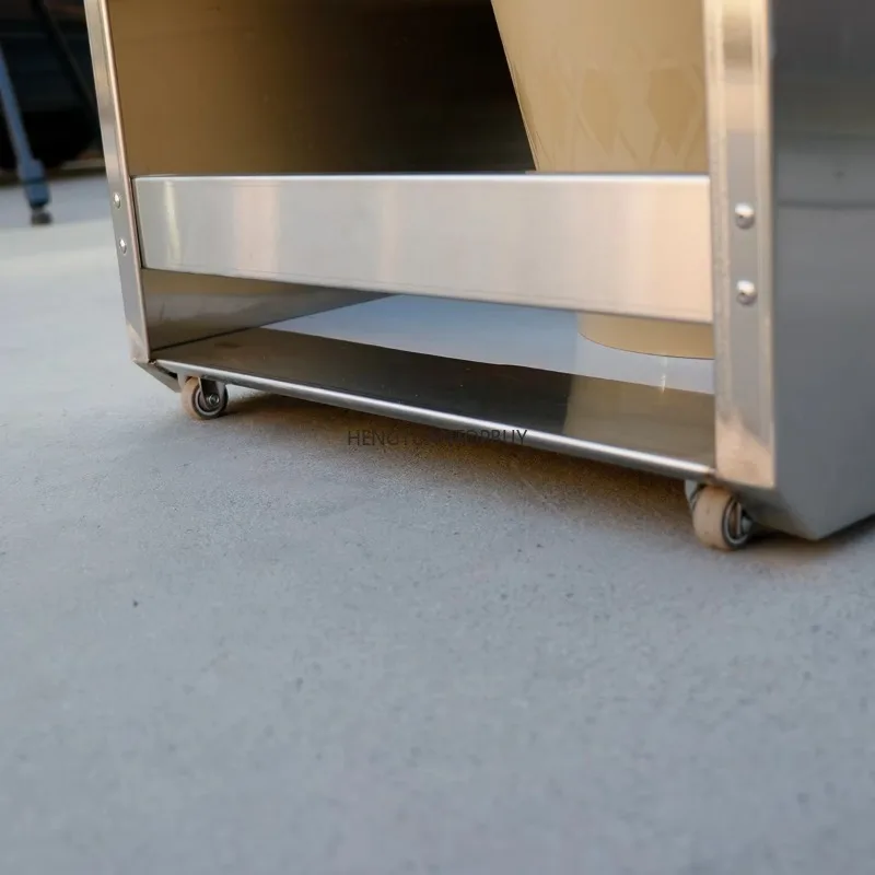 Stainless steel sink with hot water tank mobile outdoor wash basin electric foot switch 5