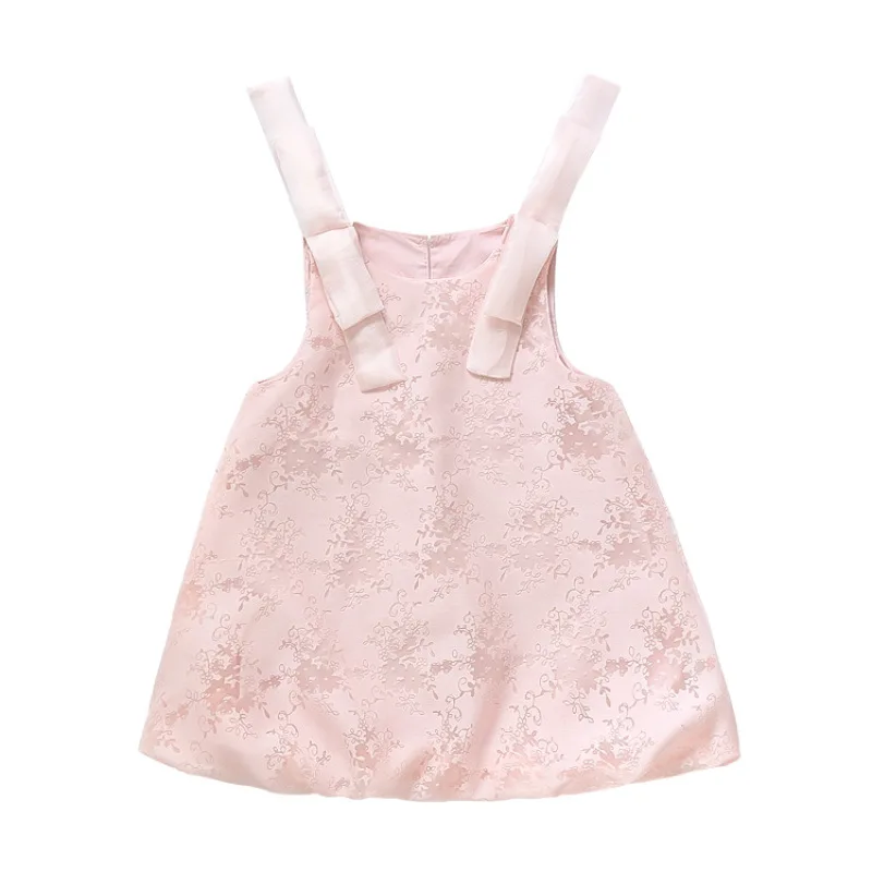 Girls Cheongsam Summer Childrens Pink New Chinese Style Dress Womens Treasure Country Style Improved Girls Baby Dress