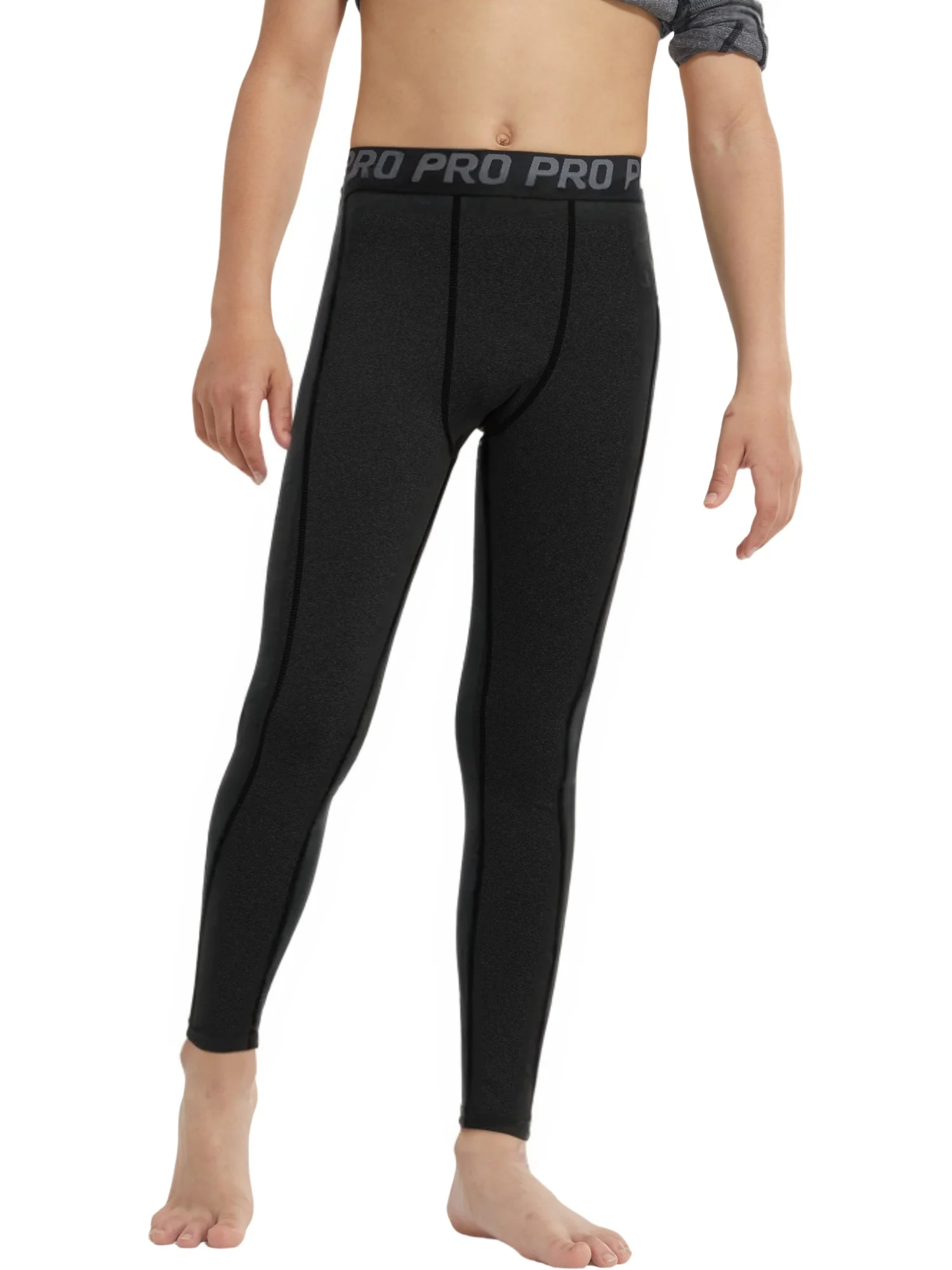 Jovem meninos leggings de compressão treino atlético correndo collants ativos meninos esportes fitness compressão ajuste calças