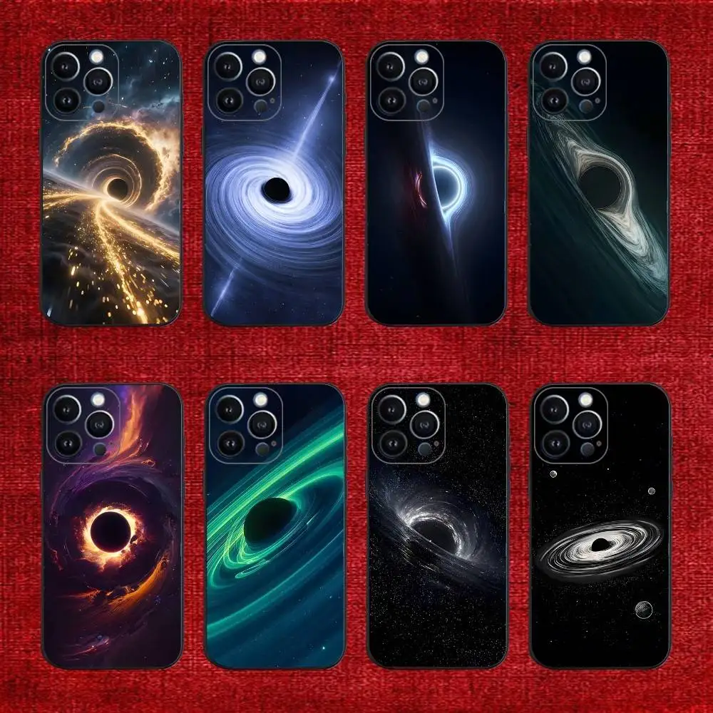 

Cosmic Black Hole Phone Case For iPhone 17,16,15,14,13,12,11,Pro,Max,Plus,E,SE4,Air,Mini Black Cover
