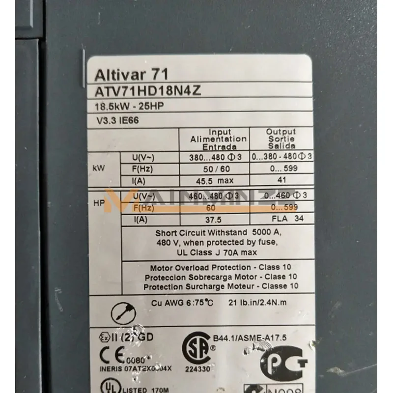 1PCS Used Inverter ATV71 18.5KW ATV71HD18N4Z