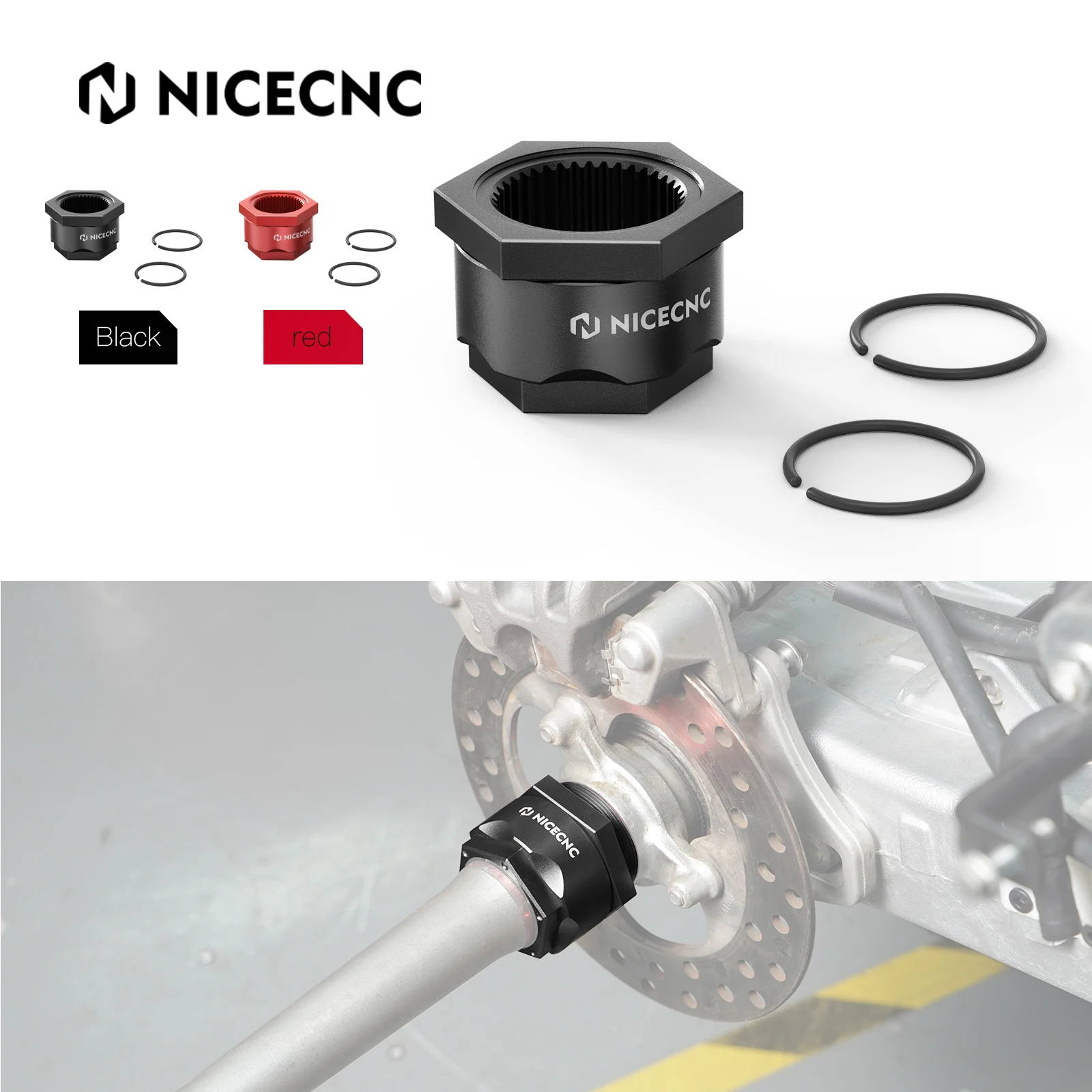 

For TRX450R Rear Axle Lock Nut Assembly ATV For Honda Sportrax 300 400 TRX250X TRX300X TRX400X TRX450R TRX450ER FourTrax 250 ATC