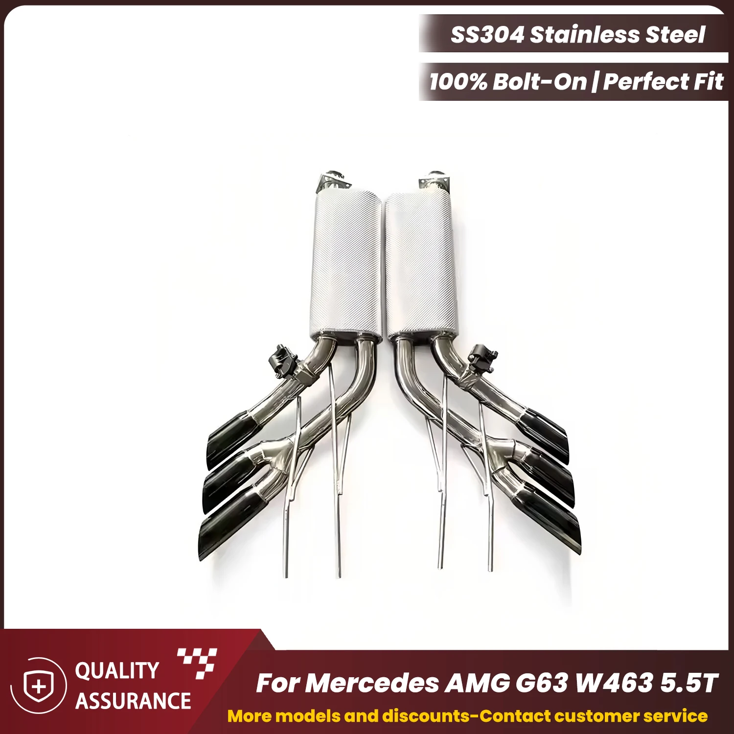 

ECCF Valvetronic Catback Exhaust For Mercedes AMG G63 W463 5.5T Aggressive Exhaust Sound Performance Upgrade Easy Installation