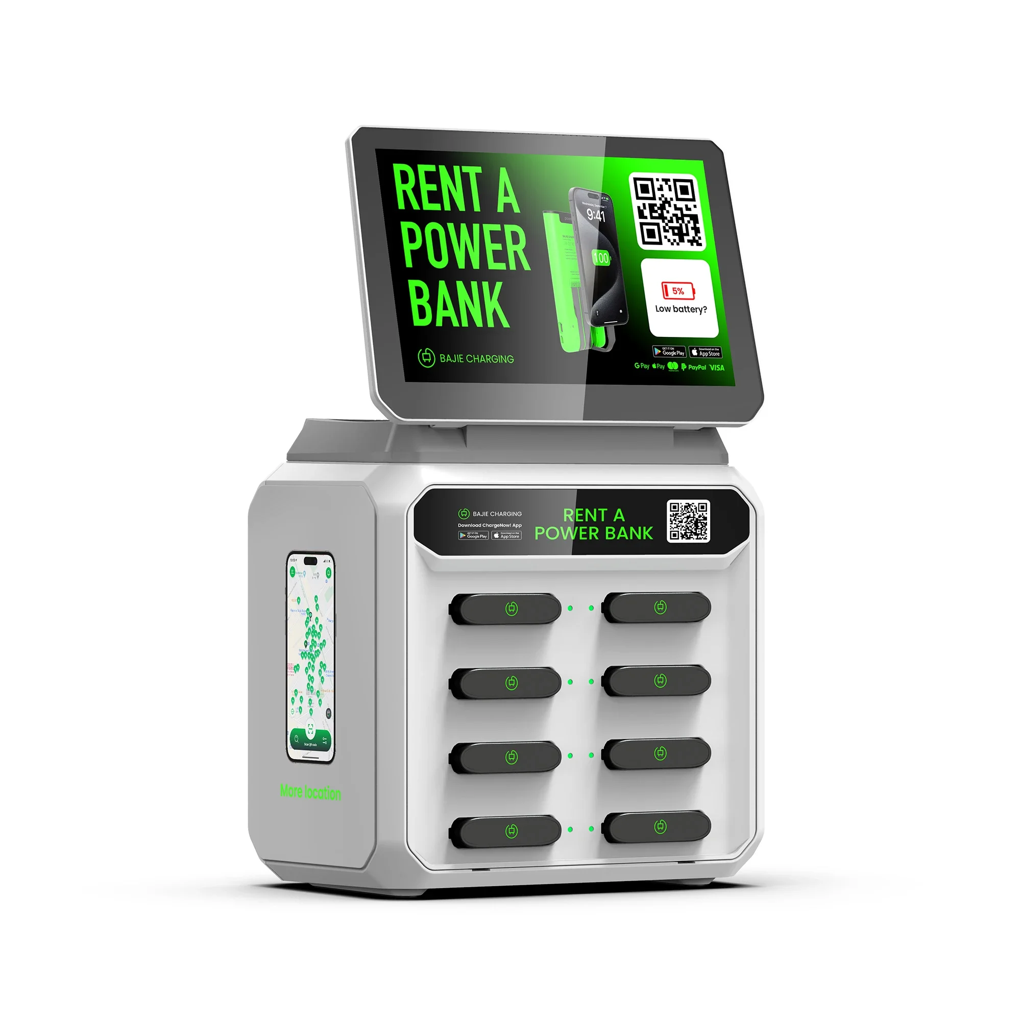 Commercial Power Bank Vending Machine Portable Charger With 6000 Mah Capacity Easy To And Returned The Power Bank