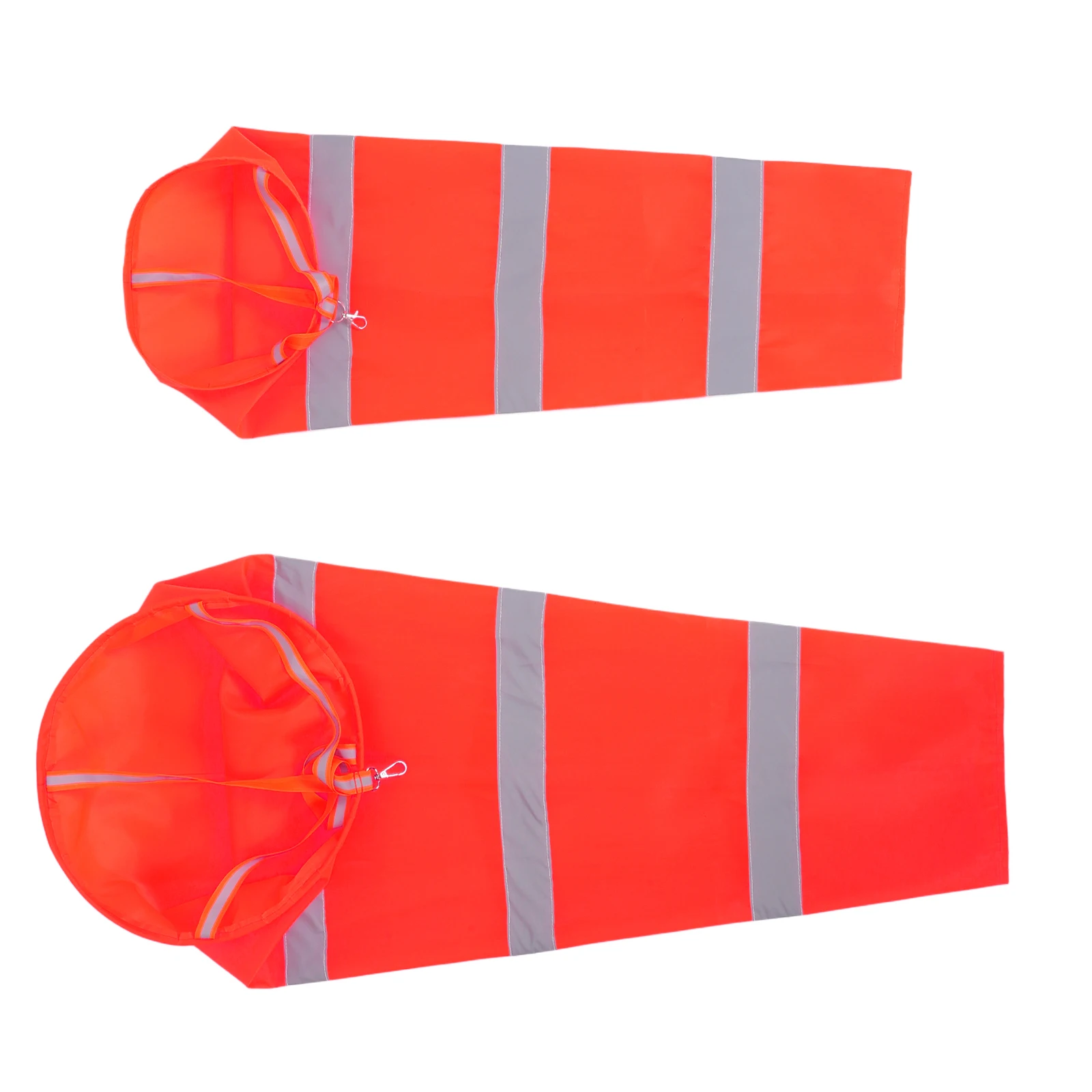 

2Pcs Orange Waterproof Reflective Windsock High Visibility Wind Direction Indicator Flag Sock Bag for Airports Construction