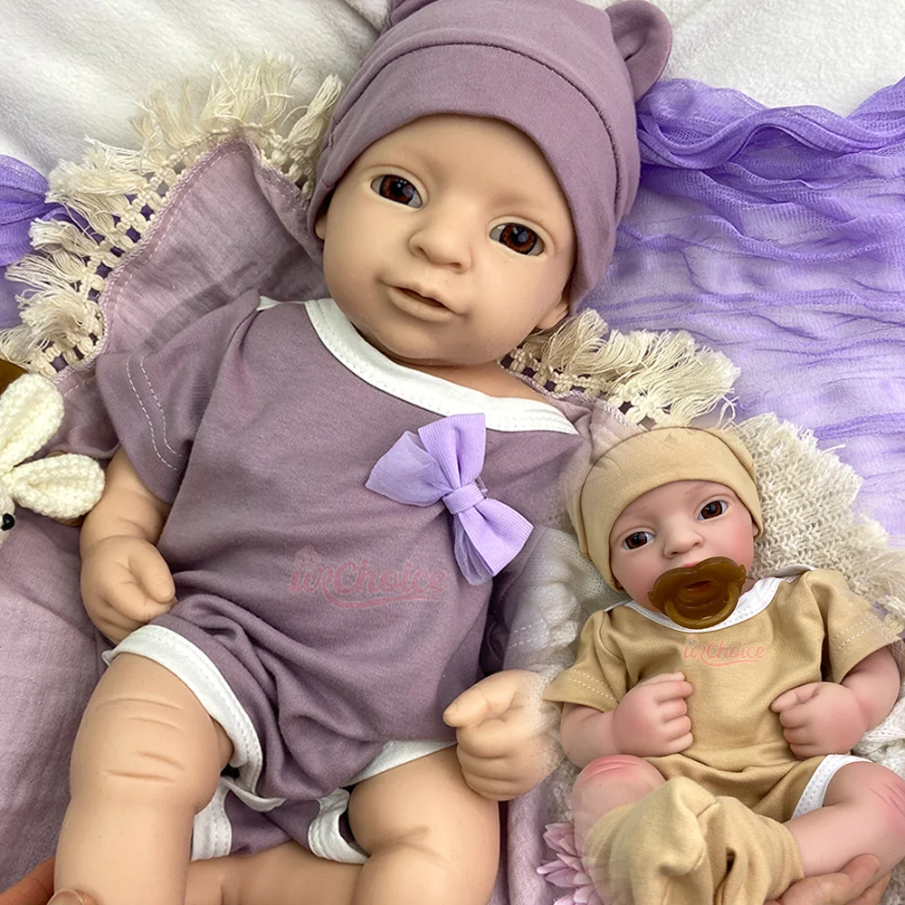

17" Silicone Reborn Baby Doll Washable Artificial Girl Baby Doll Painted/Unpainted Lifelike 1:1 Real Touch Newborn Toys Gift