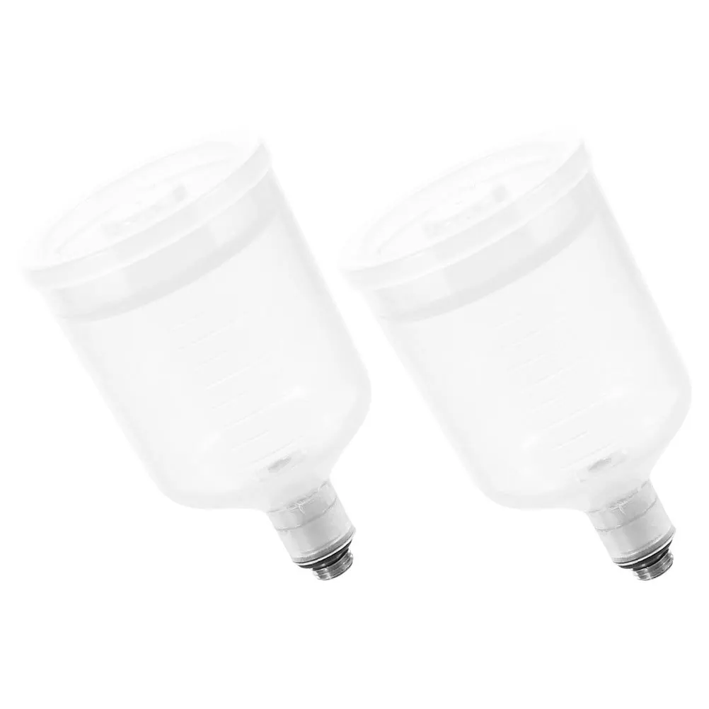 

2Pcs Airbrush Spray Paint Cups Detachable Plastic Containers for Precision Mixing and Refillable Pigment Storage Airbrush