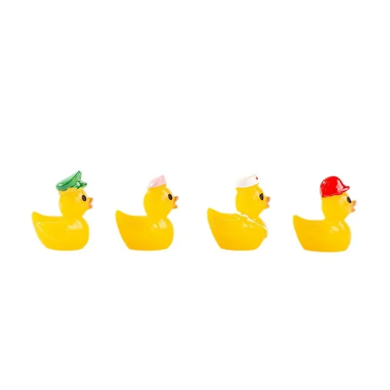 10-50pcs Cute Mini Resin Career Yellow Duck Ornament Miniature Figures Tiny Duck Handicraft Micro Landscape Dollhouse Decoration