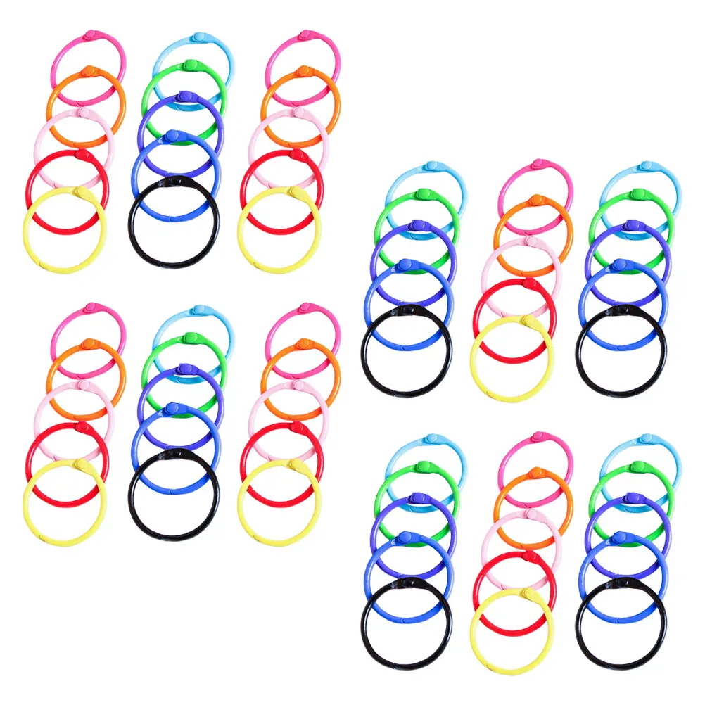 

120pcs Binder Rings Metal Paint Binding for Cards Colored Book Keyrings Wear Resistant Longlasting Smooth Surface Versatile Use