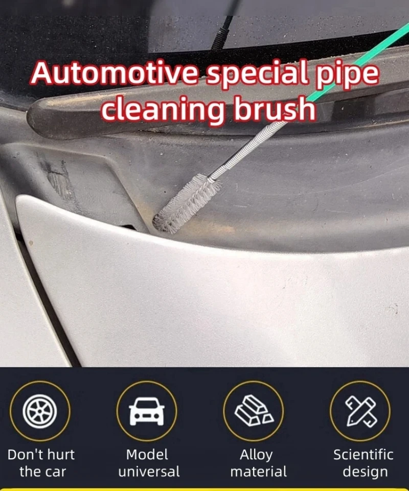 Cepillo de limpieza de draga de drenaje de coche، herramienta de limpieza de Details، cepillo de limpieza en espiral، 3/5m #4