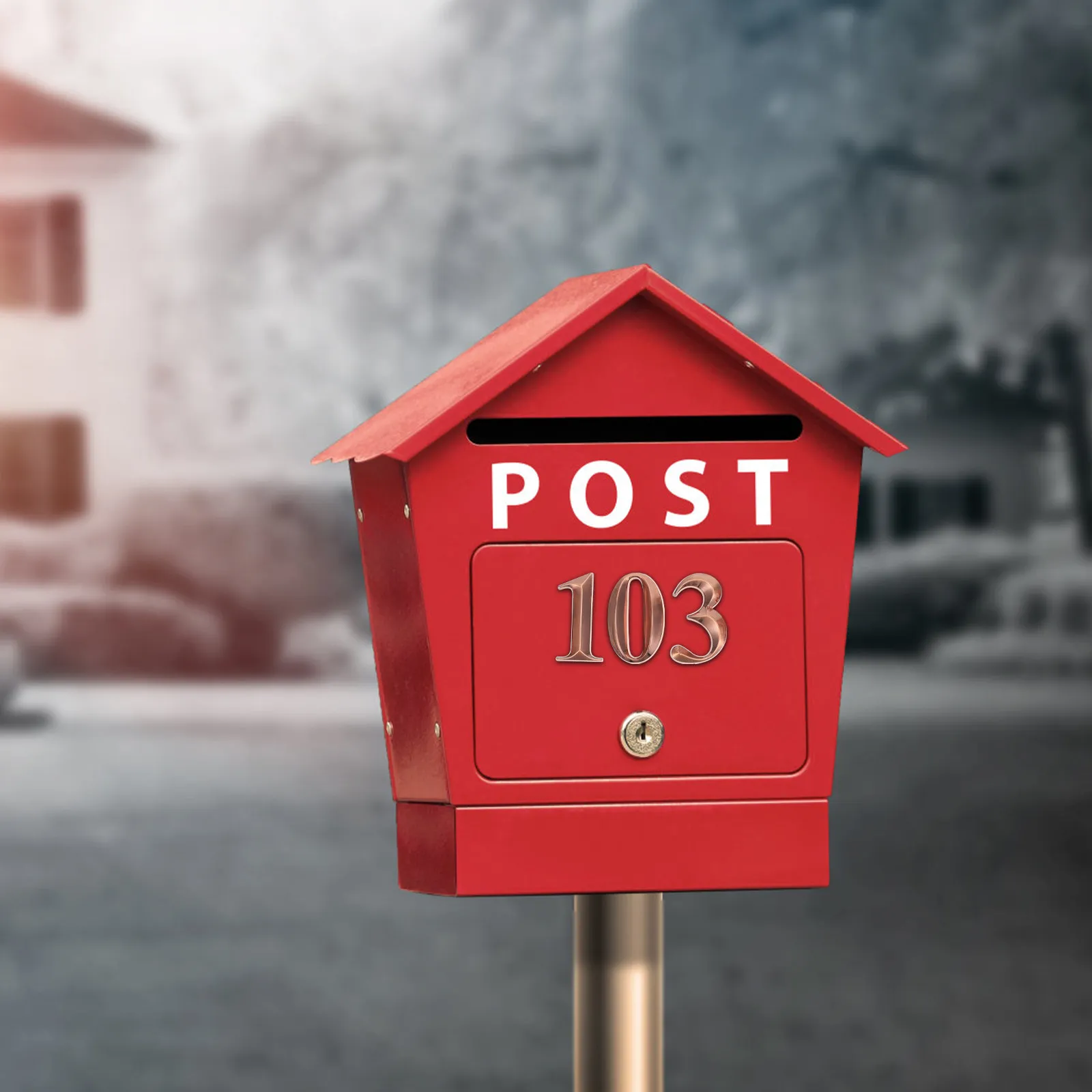 Strong Texture Self Adhesive Number Sticker Fashion Clear Design for Door Mailbox Street Address Number Wall Decorative