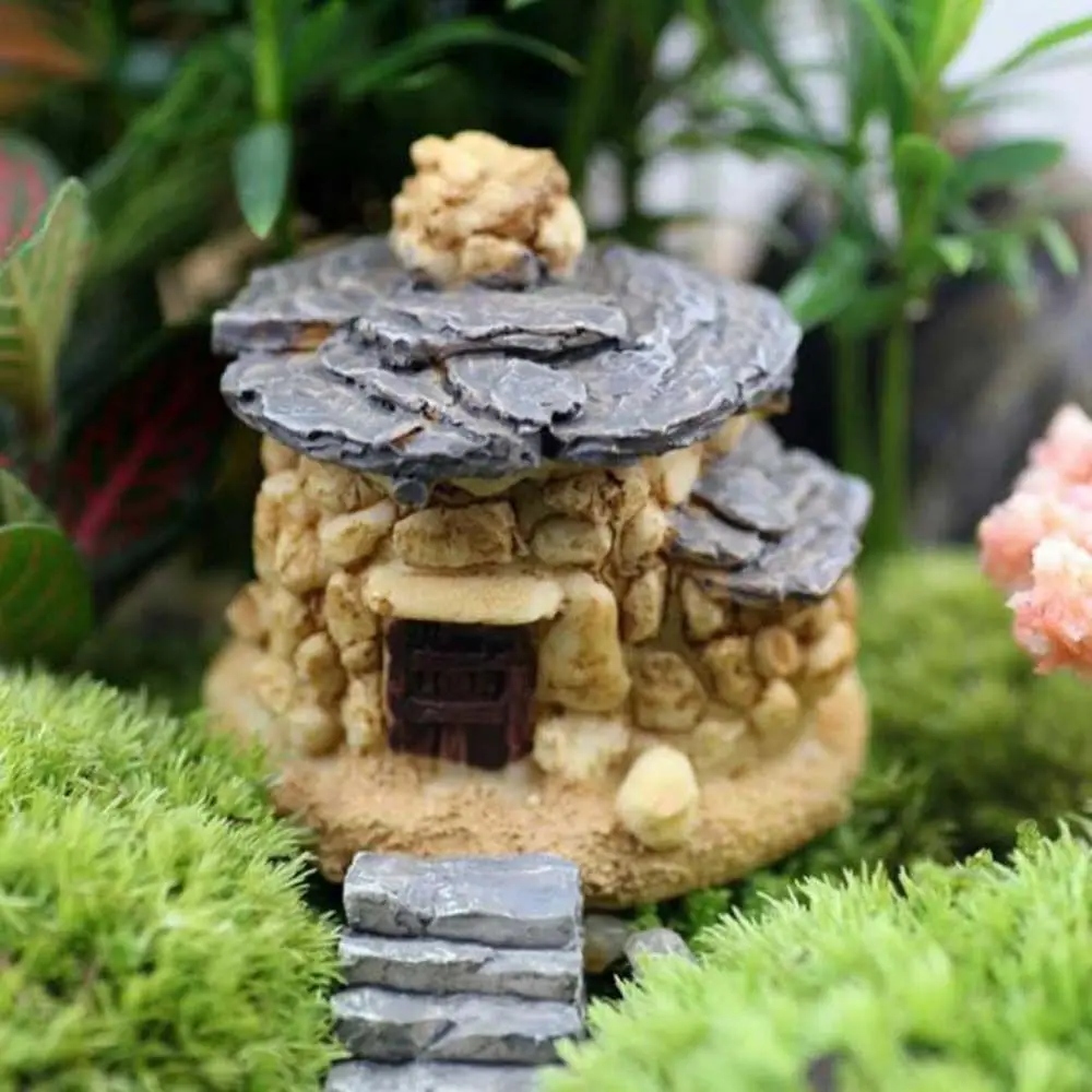 Stone House Fairy Garden Miniature Craft Micro Cottage Landscape Decoration For DIY Resin Crafts LBShipping 4.7